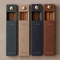 Boîte d'allumettes en carton rigide de luxe imprimée à la main boîtes d'encens à tiroir coulissant Cajas De Incienso boîte d'allumettes emballage