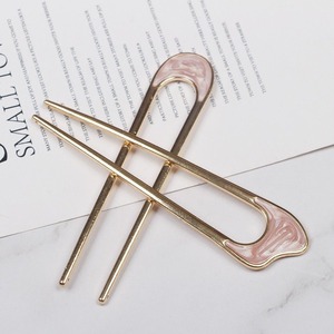 Venta al por mayor, horquilla de pelo francesa en forma de U, palillos de pelo de metal Vintage para <span class=keywords><strong>mujer</strong></span> - Product Image 6