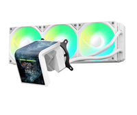 Offre Spéciale TRYX PANORAMA SE ARGB 360 Blanc et Noir Refroidisseur Liquide avec Écran Incurvé et Vidéo 3D pour Ordinateur de Jeu CPU