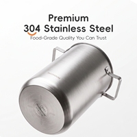 Olla freidora profunda de acero inoxidable 304 con cesta y tapa, olla multifuncional para pasta para cocina casera
