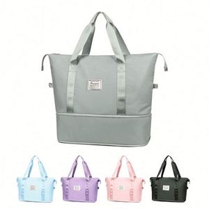 Custom Logo Expansion Large Capacity Overnight Organizer Women Foldable Fitness Duffle Weekender Duffel Gym Travel Bag - Product Image 6