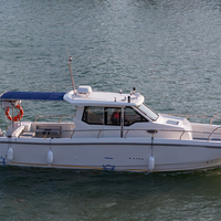 Bateau de pêche personnalisé à moteur hors-bord, bateau de croisière à cabine pour les sports de loisirs, la pêche en mer, la pêche en famille, les bateaux rapides d'océan