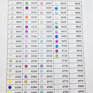 Kính sáng bóng khoan đáy phẳng với lỗ khoan thủy tinh pha lê màu lỗ giữa tay khâu khoan tự làm quần áo phụ kiện đám cưới - Product Image 1