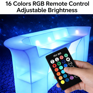 CoolQing Meuble <span class=keywords><strong>de</strong></span> bar LED personnalisé, étanche RGB, IP65, pour KTV, bar extérieur, comptoir haut, cocktail, boîte <span class=keywords><strong>de</strong></span> nuit, événement, fête - Product Image 3