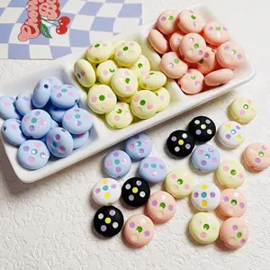 New designs bubblegum 16mm round shape with dot smooth ball plastic acrylic loose beads for DIY Jewelry phone chain materials