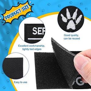 美国国旗刺绣补丁服务狗背带背心可拆卸训练Velcro聚氯乙烯面料训练训练项圈 - Product Image 3