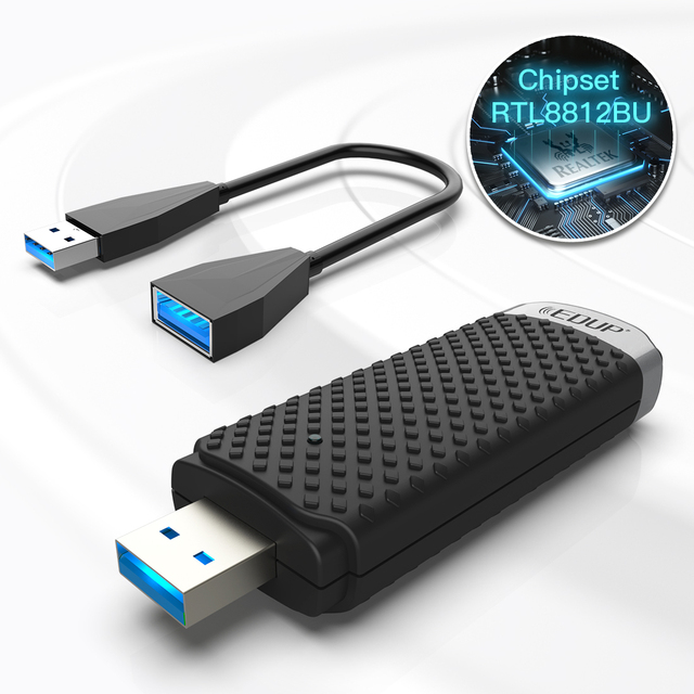 EDUP RT8812BU Dual Band Wifi Dongle High Quality Wireless Dongle Receiver Wifi USB Adapter for Printer