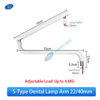 360 °   Bras d'éclairage buccal LED rotatif pour fauteuil dentaire, conception à ressort équilibré avec alliage d'aluminium, alimentation manuelle