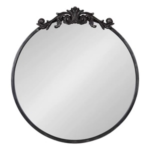 SWT New Anthropologie Antique Gold <strong>Vintage</strong> Baroque <strong>Art</strong> <strong>Deco</strong> Glass Wooden Arch Metal Wall <strong>Mirror</strong> with Ornate Decoration - Product Image 5
