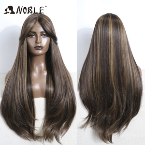 Per Noble 30 \ "parrucca anteriore in pizzo sintetico per donne parrucche da <span class=keywords><strong>donna</strong></span> in stile Cosplay marrone con pizzo di piccole dimensioni - Product Image 2