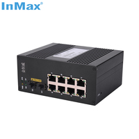 10 ports 10/100/1000M commutateur PoE Géré d'ethernet de soutien bague