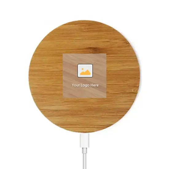 Wholesale Bamboo Charging Station Custom Mobile Smart Phone Slim Square Wooden Pad Qi 15w 10w 20w Wood Wireless Chargers Plates