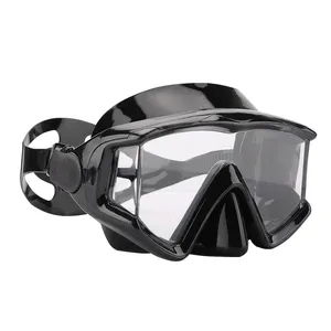 Professional Adult Freediving Goggles 3 Panoramic View Scuba Diving HD Tempered Glass Lens Snorkeling Diving Mask