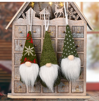 Décoration de Noël en peluche sans visage, gnome suspendu, pendentif décoratif flocon de neige pour le Nouvel An, la maison, la fête de Noël, gnome Rudolph