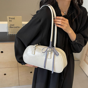 <span class=keywords><strong>Sac</strong></span> d'épaule tendance coréen 2026 pour femme, style ballet, avec nœud, double fermeture éclair, doublure en polyester, grande capacité, <span class=keywords><strong>sac</strong></span> oreiller - Product Image 4
