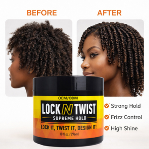Cera para el Cabello de Fijación Fuerte Lock N Twist Supreme Hold de 10 oz, Marca Privada Personalizada OEM ODM, para Locs, Twists y Trenzas - Product Image 5