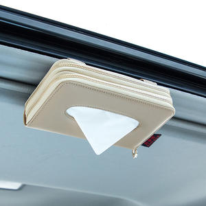 Boîte à mouchoirs pour voiture Ensembles de serviettes pour pare-soleil de voiture Porte-boîte à mouchoirs Décoration intérieure pour <span class=keywords><strong>BMW</strong></span> Accessoires de voiture - Product Image 5