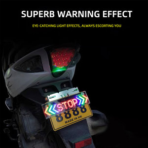 Luz <span class=keywords><strong>de</strong></span> Freno para Motocicleta, Luz Trasera LED RGB Impermeable, Intermitentes, Luz <span class=keywords><strong>de</strong></span> Matrícula, Luz <span class=keywords><strong>de</strong></span> Circulación Diurna, Luz Trasera <span class=keywords><strong>de</strong></span> Giro y Freno - Product Image 4