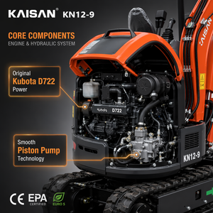 Mini-excavatrice la <span class=keywords><strong>moins</strong></span> chère, 1,2 tonne, moteur Kubota EPA, mini-excavatrices agricoles de 1 tonne et 2 tonnes, prix des machines, mini-excavatrice - Product Image 4