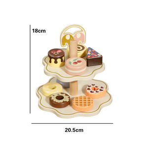Jouets en bois <span class=keywords><strong>de</strong></span> cuisine pour enfants personnages garçon et fille magasin <span class=keywords><strong>de</strong></span> desserts crème glacée et sucettes glacées ensembles <span class=keywords><strong>de</strong></span> thé jouets en bois - Product Image 4