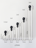 Maßgefertigte Frostfarbene Kleine Nachfüllbare Gläserchen für Ätherische Öle Reisegröße 1ml 2ml Mini Glas-Parfümflaschen