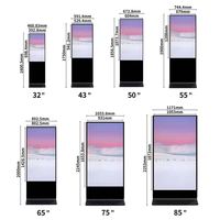 Indoor 4K LCD Digital Signage Kiosk Advertising Players Vertical Advertising Screen Sign Advertise Display Panel Digital Totem