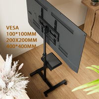 Support TV SPCC+ABS VESA 200*200MM, support mural pour téléviseur, adapté aux écrans de 13 à 56 pouces, support mural pour téléviseur, pieds de téléviseur avec roulettes