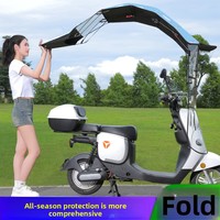 EVRIDE PS-098 Nouveau style Pare-soleil avant de moto rétractable, pliable, à dégagement rapide, design pastoral, coupe-vent, imperméable et anti-UV
