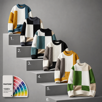 Pull molletonné à col montant pour homme, coupe ample, best-seller hiver ; Grande taille, tricoté en viscose synthétique, haute élasticité