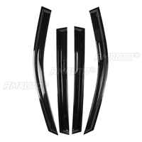 Nouvel ensemble de déflecteurs de vitres latérales noirs pour Toyota RAV4 2006-2022, protection contre la pluie et les intempéries