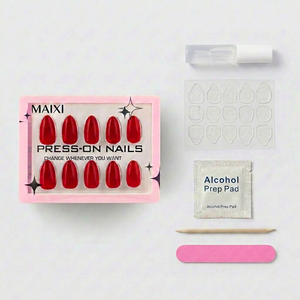 <span class=keywords><strong>Uñas</strong></span> Artificiales de Alta Calidad, 30 Piezas, Estilo Francés, Forma Almendrada Corta, Perladas, <span class=keywords><strong>Uñas</strong></span> Postizas con Empaque Personalizado de Marca - Product Image 5