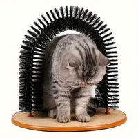 Nouvelle Arche pour Chat Pliable Multifonctionnelle de Luxe, Jouet, Griffoir, Masseur Anti-Démangeaisons, Appareil de Toilettage pour Animaux, en Carton