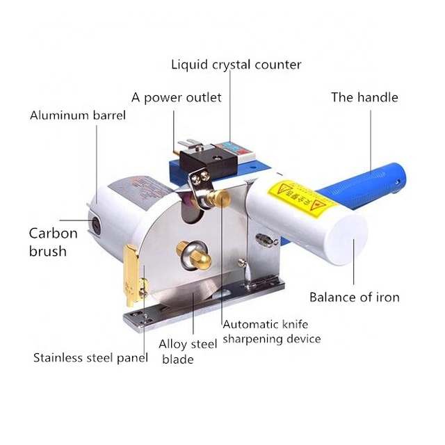 Fabric Cloth Tape Cutting Machine Straight Knife Cloth End Cutter Machine