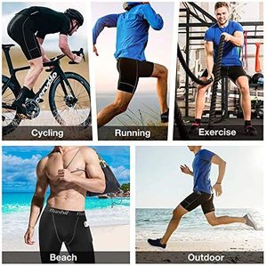 Sports Core Baselayer <span class=keywords><strong>pantaloncini</strong></span> a compressione da uomo Black Boxer inguine Guard Support MMA Running Fitness Gym Training Short Tight - Product Image 5