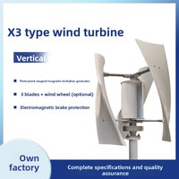 Nueva Turbina Eólica X3 con Rueda de Impulso Opcional, Viento Complementario para Paisajes, Arranque con Brisa, Levitación Magnética 100W/200W/300W, China