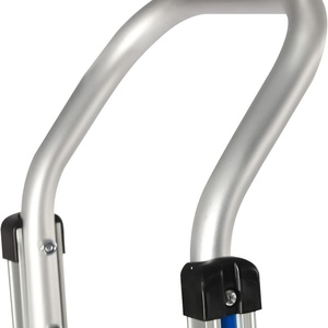 Chariot à main en alliage d'aluminium argenté, 2 roues, pliable, plateforme, usage industriel - Product Image 4