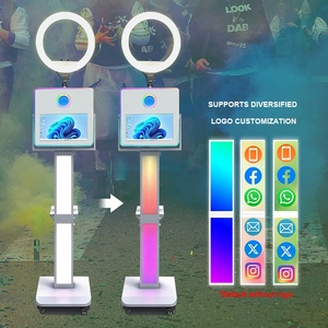 Soporte de Luz LED Portátil para Bodas y Eventos, Pantalla Táctil LCD de 15.6 Pulgadas, Cabina de Fotos DSLR con Anillo de Luz o Flash de Paraguas - Product Image 4