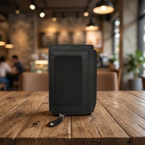 WRIZA Black Premium Leather RFID Blocking No Closure <b>Wallet</b> Slim Multi Card <b>Holder</b> Durable Everyday Use Travel Friendly Fashion - Product Image 6
