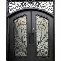 Portes d'entrée modernes en acier inoxydable et portails de sécurité extérieurs avec surface finie résistante aux intempéries Garantie 1 an