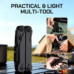 Couteau pliant <span class=keywords><strong>multifonction</strong></span> noir EDC, pince à lame, <span class=keywords><strong>outil</strong></span> <span class=keywords><strong>multifonction</strong></span> robuste avec clip pour réparation en extérieur, camping, randonnée - Product Image 2
