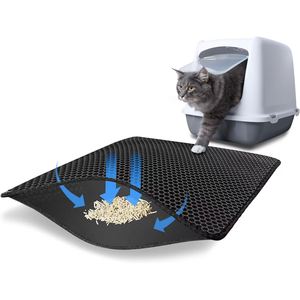 Cat Litter Control <b>Mat</b> Double Layered Leak Proof <b>Large</b> Size For Cats EVA Material Rectangle Shape 70x120cm - Product Image 3