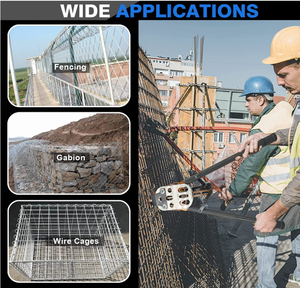 כבד פליירים c50 c50 c50 ירייה gabion תיקון טבעת ניירת stapler מסמר אקדח כלובים עבור כלובים - Product Image 6