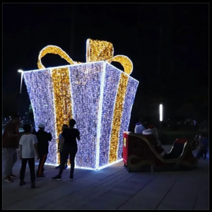 Christmas display outdoor led <b>large</b> <b>gift</b> <b>box</b> motif light for event lighting street decoration - Product Image 1