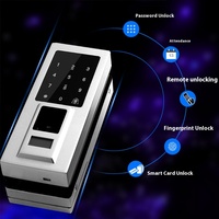 Système intelligent de contrôle d'accès tout-en-un pour porte de bureau double Serrure par mot de passe en alliage de zinc WiFi sans perçage de câblage
