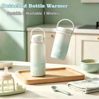 Nouveau produit pour bébé, chauffe-lait sans fil multifonction, chauffe-biberon amovible, chauffe-lait et chauffe-aliments portable pour bébé sans BPA