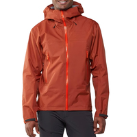 Veste de pluie respirante légère à 3 couches avec logo personnalisé pour hommes et femmes, fermeture éclair, coque rigide imperméable pour une utilisation en extérieur