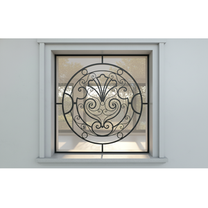 Ventanas de Hierro Forjado Galvanizado Anti-Robo, Hechas a Mano con Detalles Exquisitos, Estilo Francés KHP, Impermeables para Apartamentos Grandes - Product Image 1