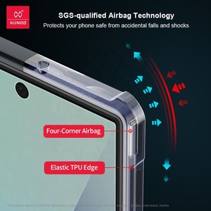 Xundd étui magnétique pour <span class=keywords><strong>Samsung</strong></span> <span class=keywords><strong>Galaxy</strong></span> <span class=keywords><strong>Z</strong></span> Fold 7 6 5 <span class=keywords><strong>4</strong></span> 3 étui antichoc transparent avec écran en verre trempé - Product Image 3