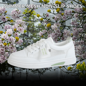 Zapatillas de running de malla transpirable para mujer, modelo 2026, estilo coreano, antideslizantes, blancas, duraderas, con suela de goma suave, a la moda. - Product Image 2