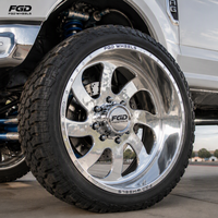 Jantes en alliage d'aluminium forgé poli à fond profond de 20 à 28 pouces pour 2500/3500 pour F450 Chevy/GMC Silverado/Sierra 2500/3500